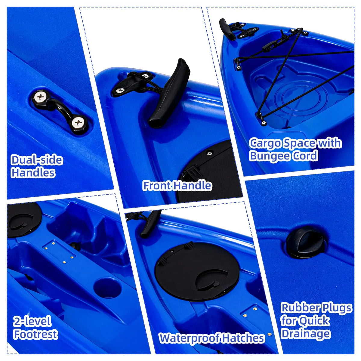 Sit On Top Recreational Fishing Kayak With Stable Hull Design