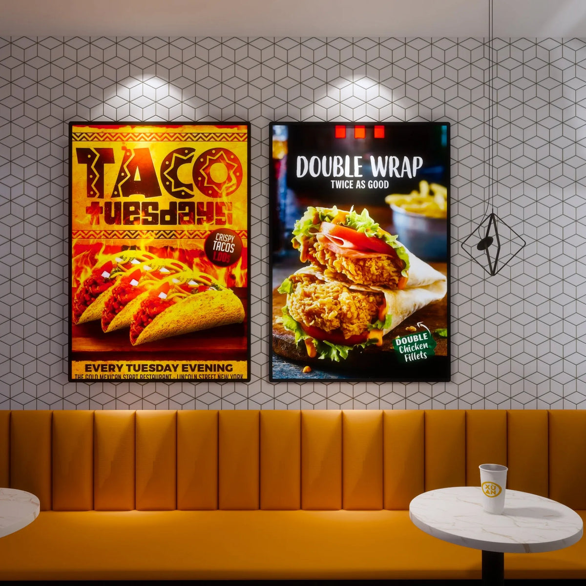 Ultra Thin Aluminum Led Advertising Light Box Wall Mount