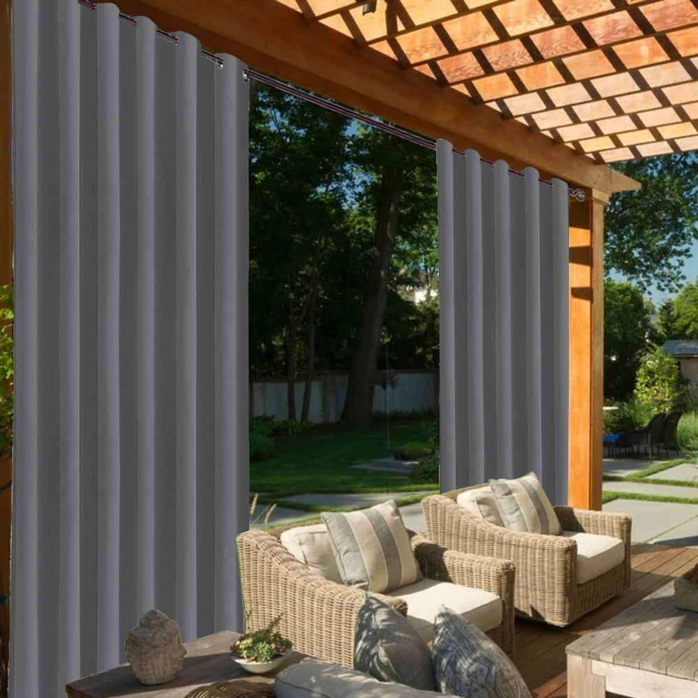 Waterproof Outdoor Blackout Curtains For Patio Pergola Gazebo