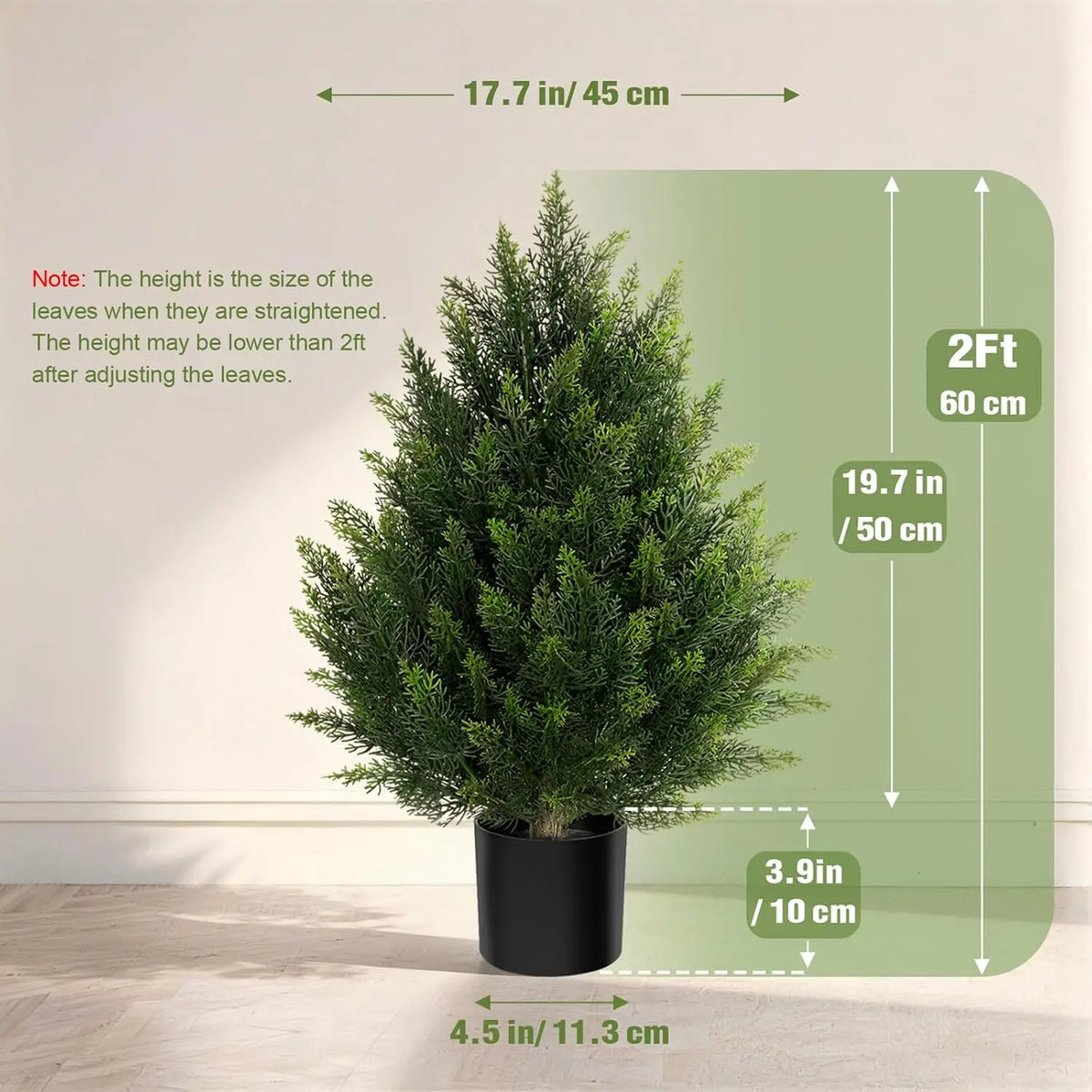 Olitree Artificial Cedar Topiary Tree Faux Evergreen Plant Decor