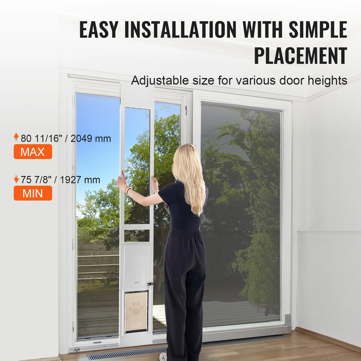 Succebuy Premium Adjustable Dog Door For Sliding Glass