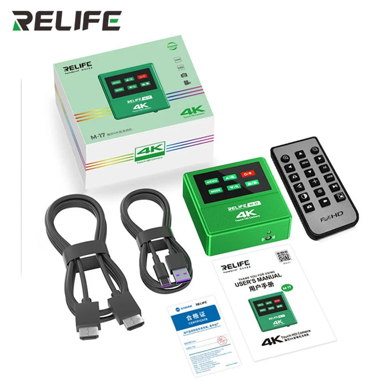 Relife Trinocular Stereo Zoom Microscope 4K Video Camera