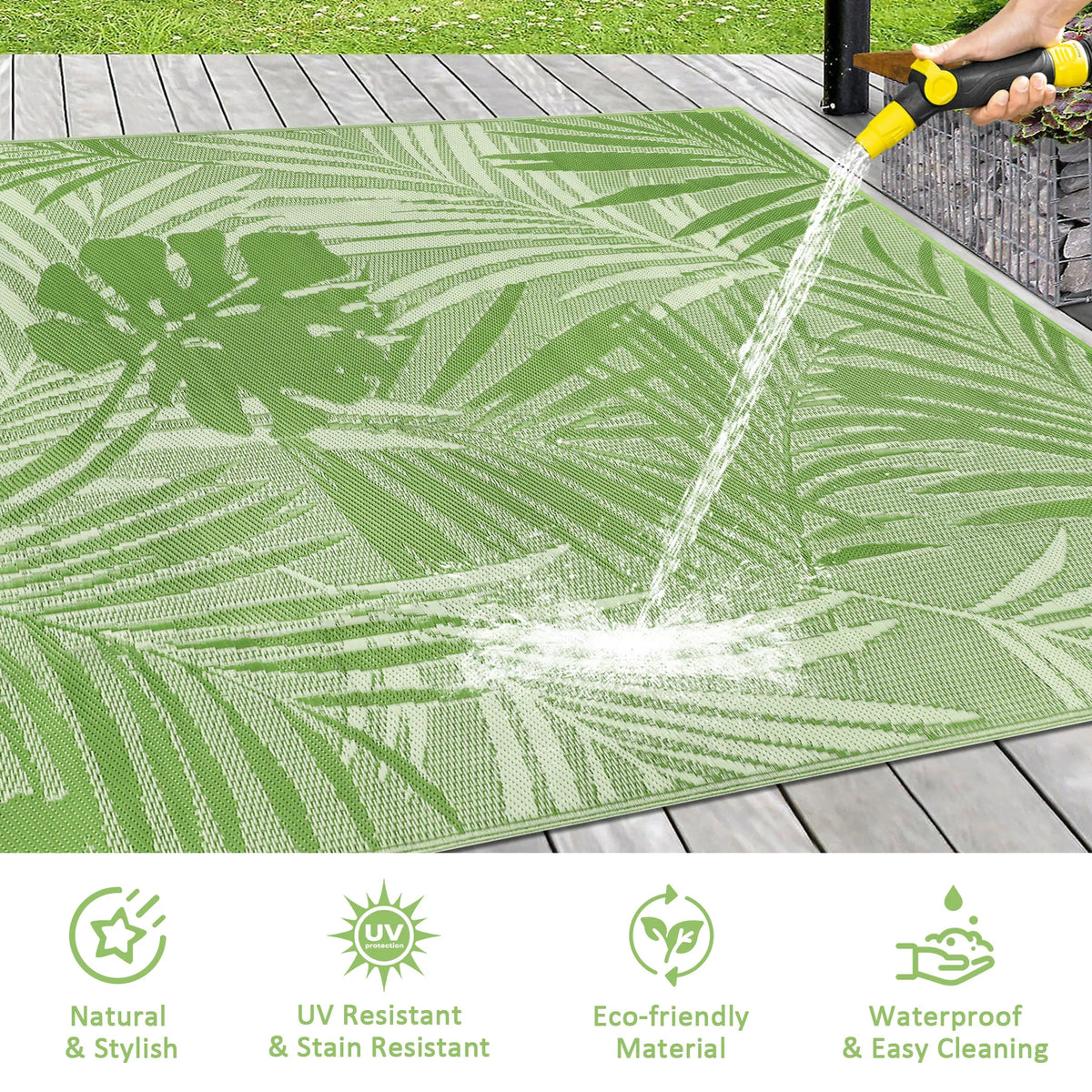 Waterproof Recycled Plastic Straw Outdoor Indoor Area Rug