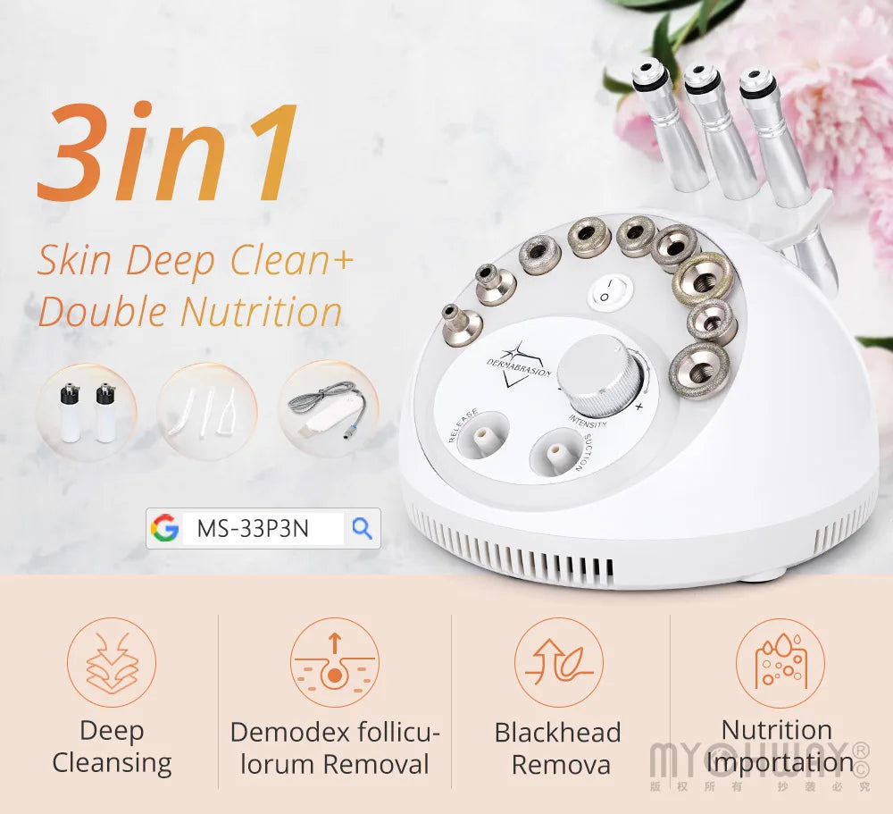 Mychway 3 In 1 Ultrasound Dermabrasion Beauty Skin Care Device