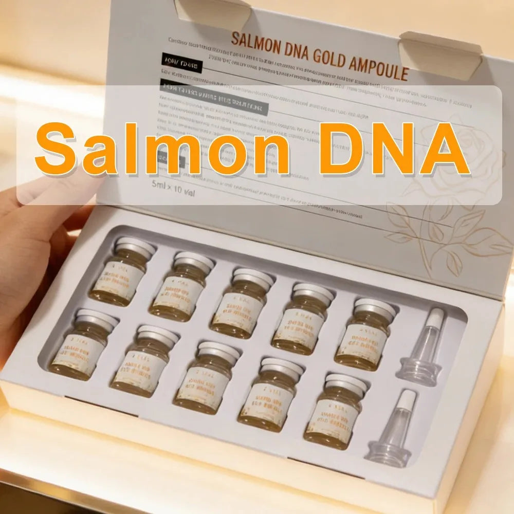 Face Salmon DNA Gold Ampoule Skin Booster Serum Kit