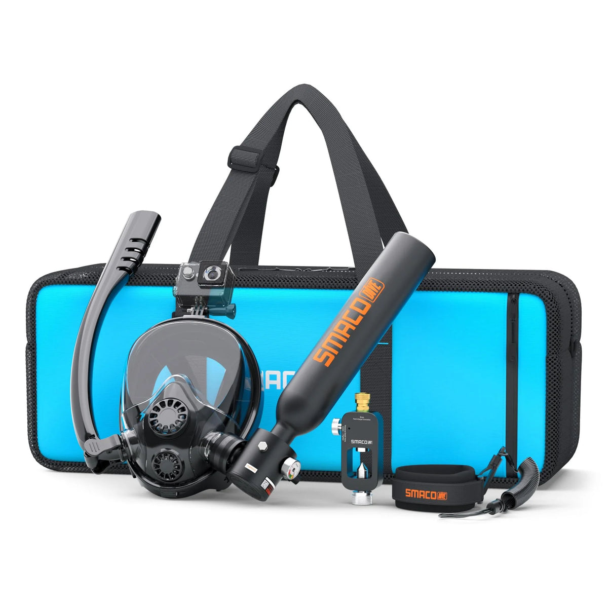 Smaco Compact Mini Scuba Tank With Snorkel Mask Set