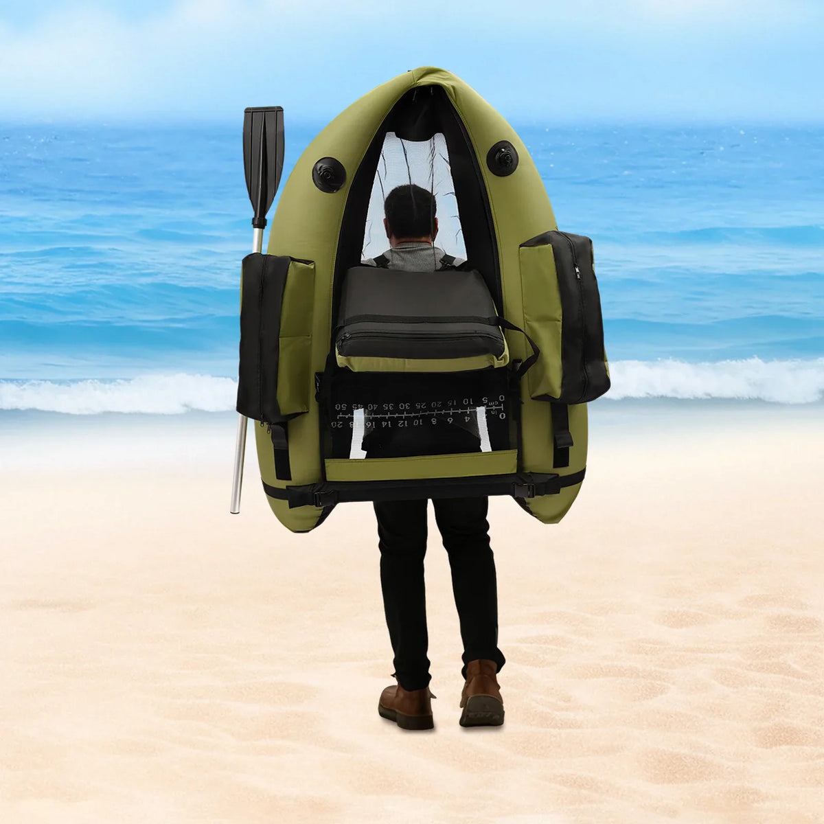 Waterproof Inflatable Fishing Boat With Hand Air Pump