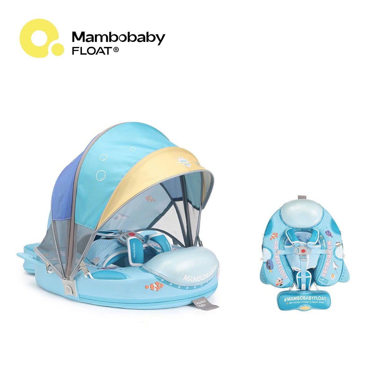 Mambobaby Safe Air-Free Core Chest Float Sunshade Canopy Baby Toddler Inf