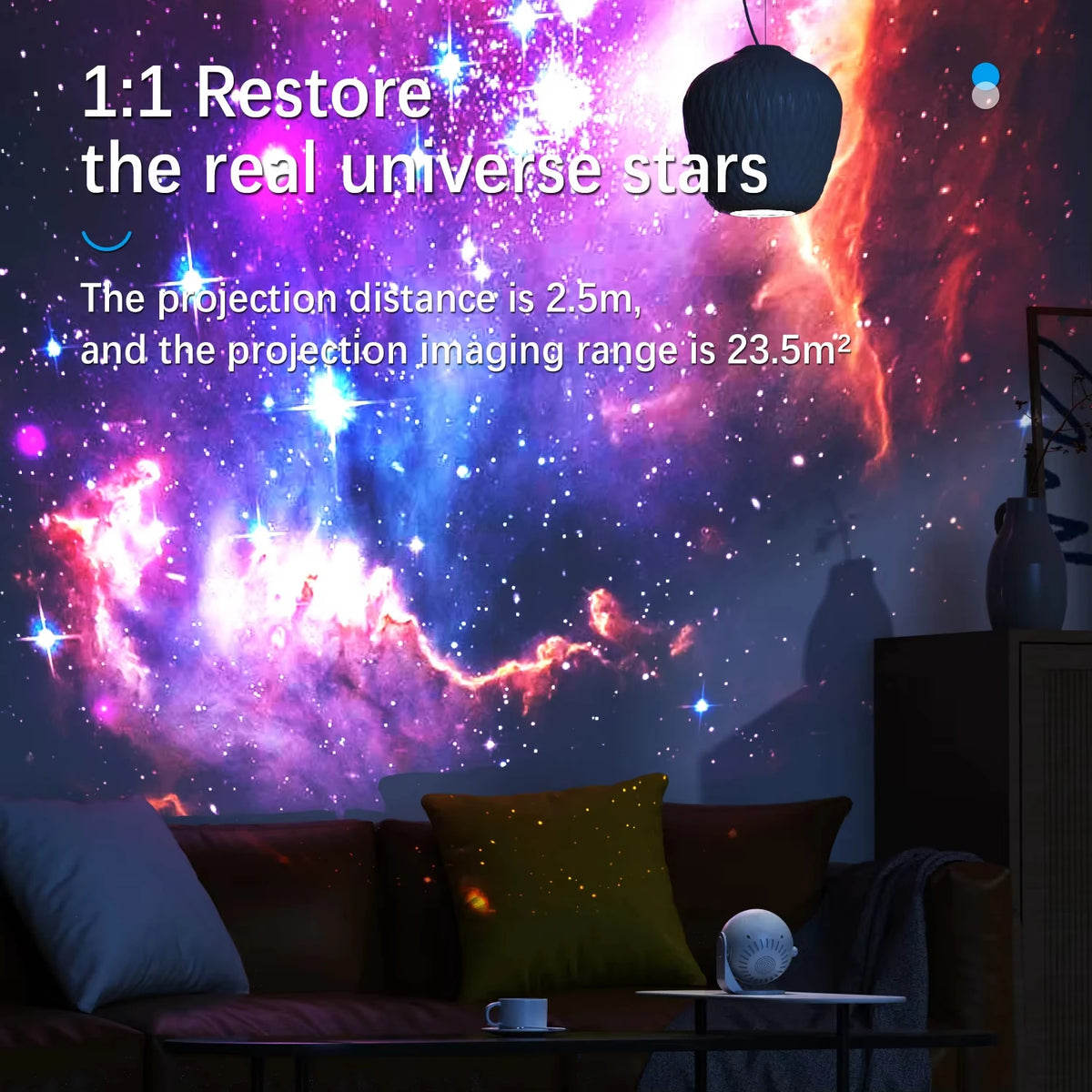 Ausyle Galaxy Star Projector Ambient Ceiling Night Light
