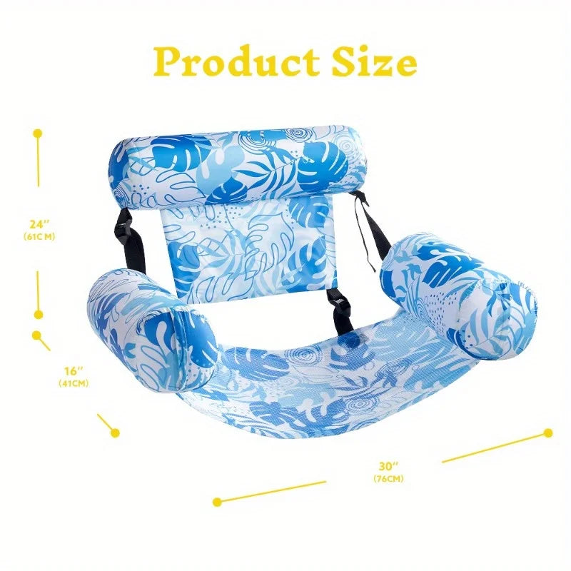 Joyfy Tropical Leaves Inflatable Pool Float Lounge Chair