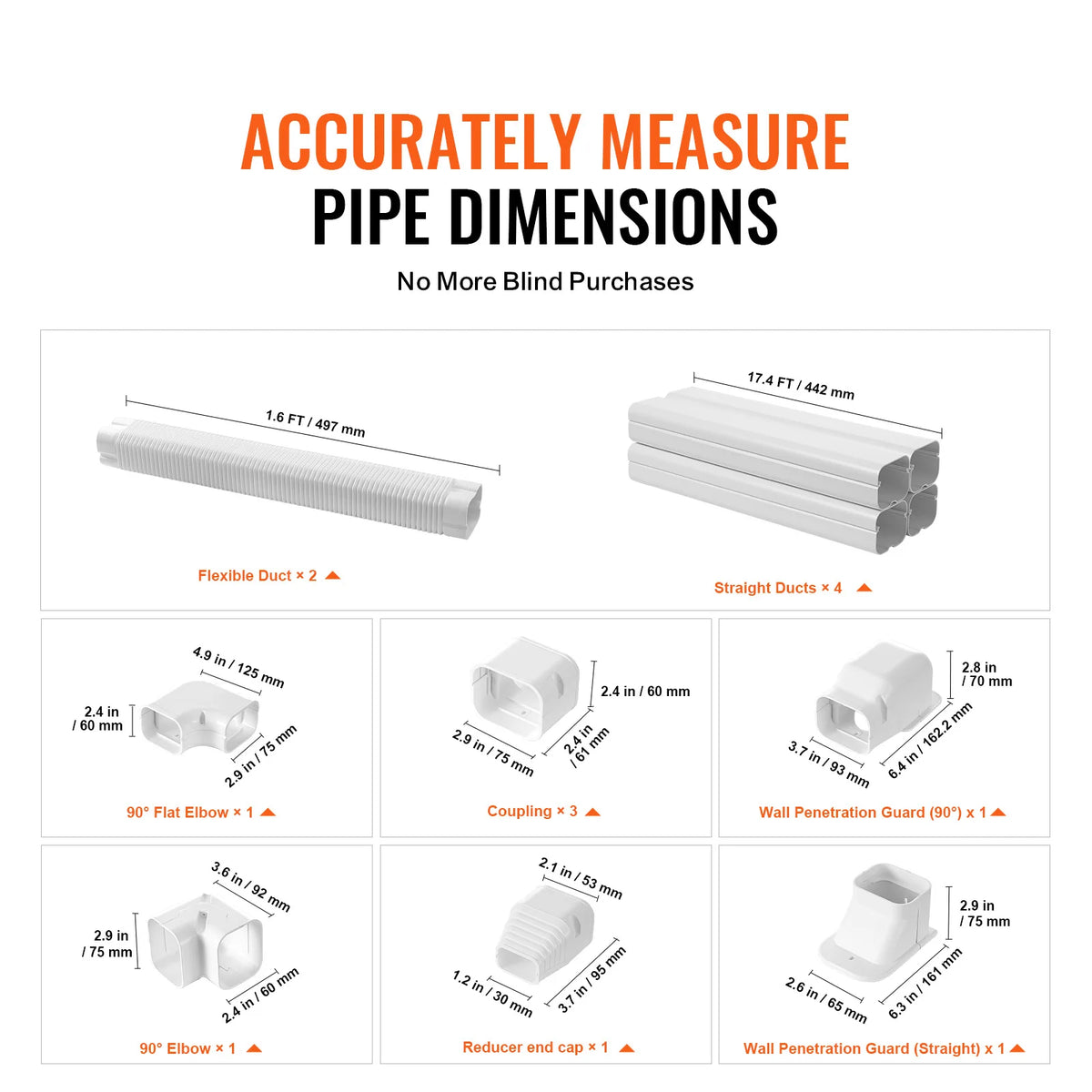 Vevor Decorative PVC Mini Split Line Cover For Air Conditioners