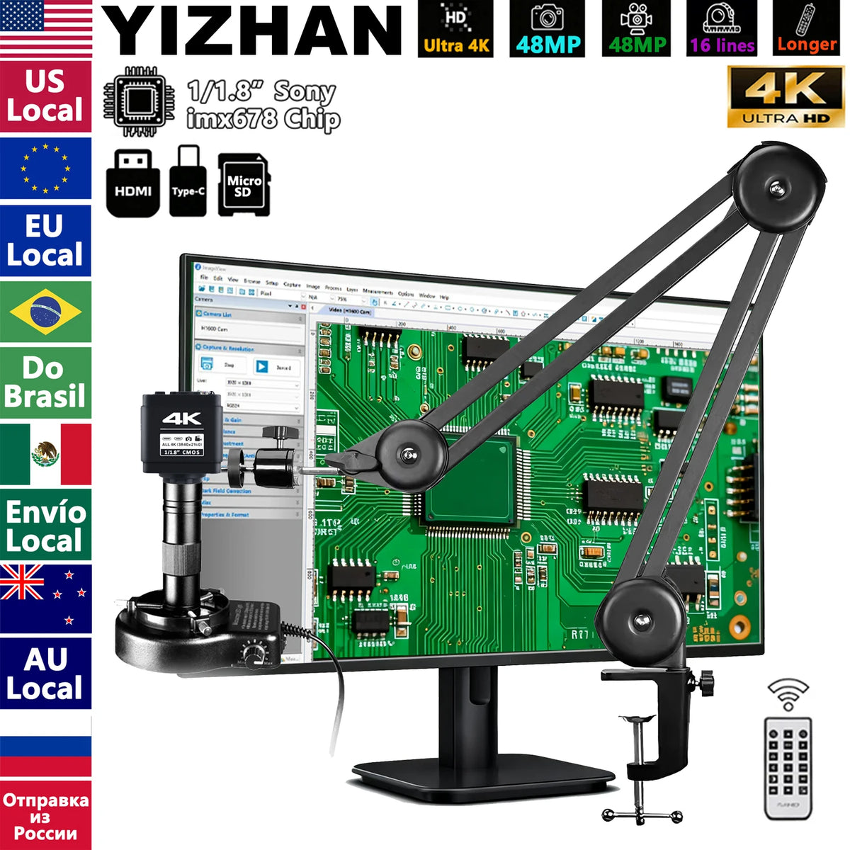 KuaiQu Pro 4K Digital Microscope 150X For PCB Repair