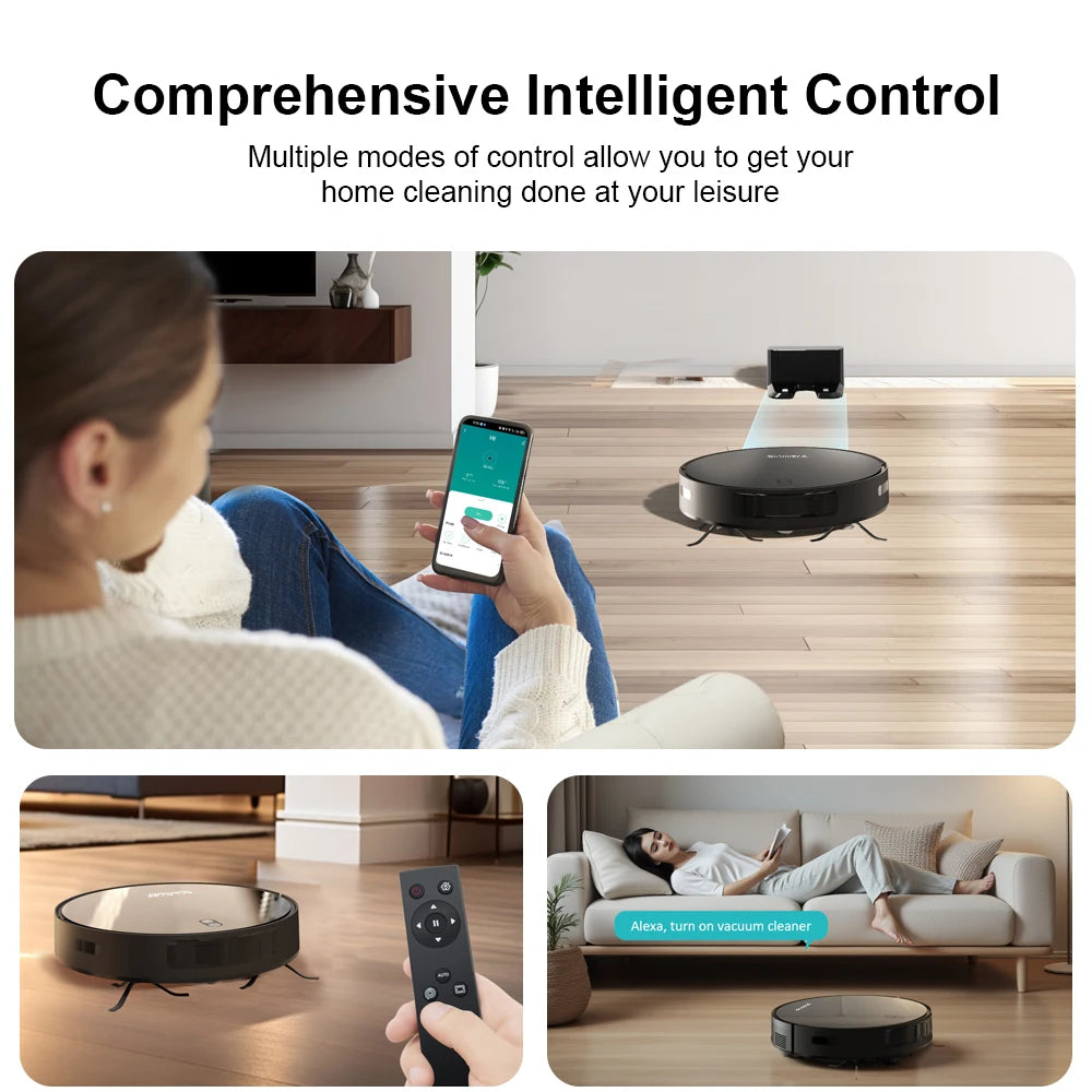 Boamore Powerful 6000PA Robot Vacuum Mop Combo For Pets