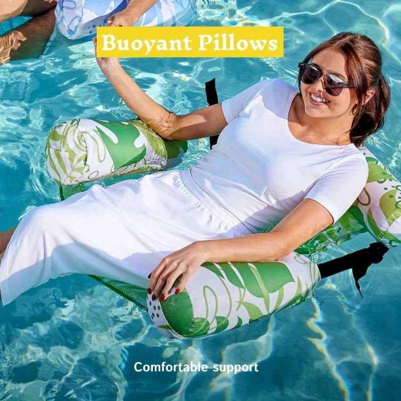 Joyfy Tropical Leaves Inflatable Pool Float Lounge Chair