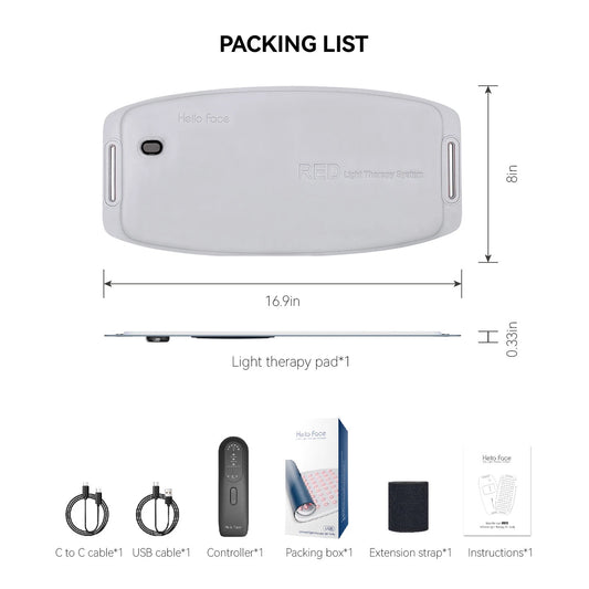 Hello Face Waterproof Red Led Light Therapy Belt For Pain Relief