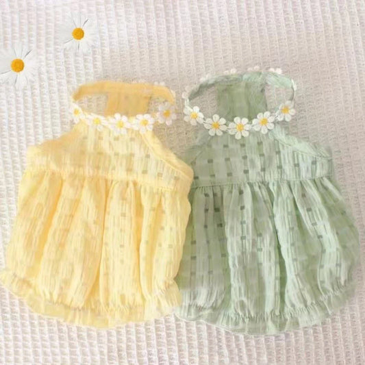 Elegant Breathable Floral Skirt For Small Dogs And Puppies