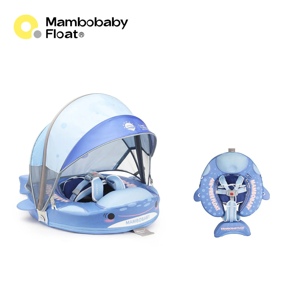 Mambobaby Air Free Infant Chest Float With Sunshade Canopy