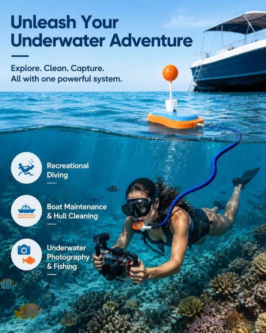 LieyuDive Portable Tankless Scuba Diving System Rechargeable Air Pump